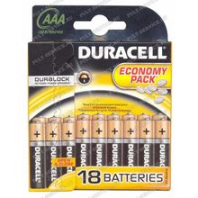 Батарейка Duracell LR03 (AAA) (1,5V) alkaline BL18