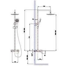 Timo Душевая система Lotta-thermo SX-2610 White