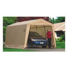 Тентовый гараж для дачи сборный 3х6,1х2,4 м ShelterLogic. Тент охра.