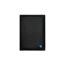 011AQ-542001 - Обложка для паспорта 95х135 мм Aqua черная натуральная кожа с тиснением
