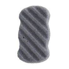 Sponge wave black Губка для лица и тела: волнистая черная (с бамбуковой золой).