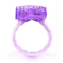 Фиолетовое эрекционное кольцо c вибропулей (фиолетовый)