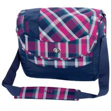 Женская сумка-мессенджер Dakine Brooke Messenger Bag Vivienne Plaid   Navy тёмно-синяя в фиолетовую клетку