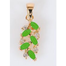 Кулон с хризопразом "Косичка"