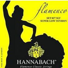 827SLT Yellow FLAMENCO Струны для классической гитары желтый нейлон посеребренные Hannabach