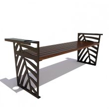 Скамейка парковая «КРЫМ» без спинки, банкетка (1,5м)