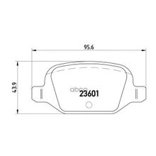 Колодки Тормозные Дисковые | Зад | Fiat 500 (312_) 1.4 10.2007 -  <=> Fiat Panda (169_) 1.3 D Multijet 09.2003 - Brembo арт. P23064