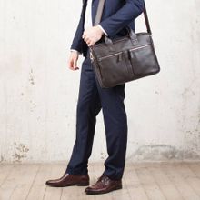 Lakestone™ Кожаная деловая сумка Kelston Brown