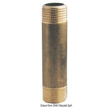 Osculati Brass extension sleeve 3 8 x 100 mm, 17.276.02