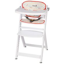 Стульчик для кормления Safety 1st Timba + мягкий вкладыш цвет Red Lines White Wood