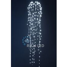 Rich LED RL-DR1.5-B W Уличная светодиодная гирлянда Дреды 1.5 м, белый, пост свечение, провод черный