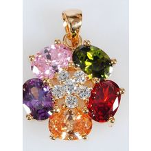 Кулон с mix фианитом "Лето"