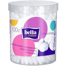 Bella Cotton 100 палочек в круглом контейнере