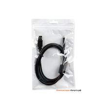 Кабель соед. ORIENT MU-215, кабель USB 2.0 AM-micro USB 5pin (1.5м), с ферритовым кольцом, черный