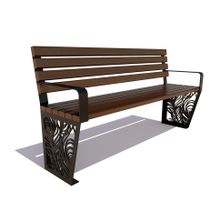 Скамейка садовая «ПАВЛИН» (2,5 м)