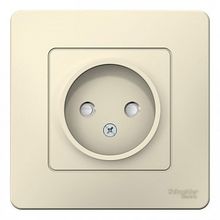 Розетка BLANCA, скрытый монтаж, со шторками, молочный |  код. BLNRS000112 |  Schneider Electric