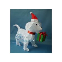 Rich LED "Щенок стоя" 55*40*84 см, цвет: белый