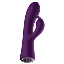 Фиолетовый вибромассажер-кролик Lux - 20 см. (фиолетовый)