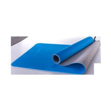 STARFIT Коврик для йоги FM-201, TPE, 173x61x0,4 см, синий серый