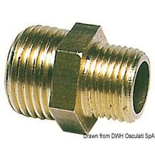 Osculati Brass double nipple 1 2 x 3 4, 17.227.02