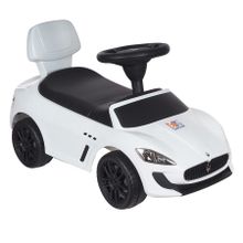 Chilok BO Машина Каталка MASERATI (муз.панель, складная спинка-толкатель) 3-6 лет, Белый