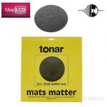 Tonar Black leather turntable mat 295 мм