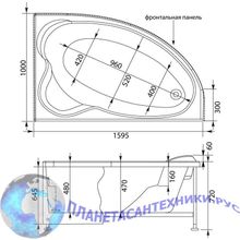 Панель фронтальная Aquanet Sarezo 160 R