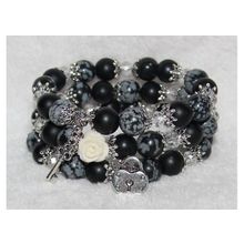 Шунгит,обсидиан с розой