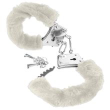 Pipedream Меховые белые наручники Beginner s Furry Cuffs (белый)