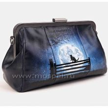 Alexander TS Клатч темно-синий с черным котом Полуночник