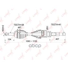 Привод В Сборе | Перед Прав | LYNXauto арт. CD1051A