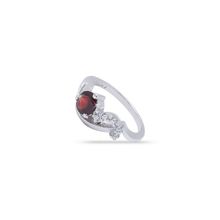 Кольцо из серебра 925 пробы, вставка гранат, цирконы, VR05470