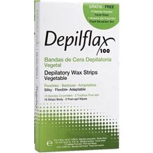 Depilflax 100 Depilatory Wax Strips Vegetable 1 набор