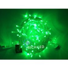 Rich LED RL-S10C-220V-T G Уличная светодиодная гирлянда Нить 10 м, зеленый, пост свечение, провод прозрачный