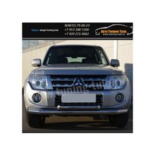 Защита бампера d76 63 двойная Митсубиши Pajero 4 2012+   арт.593-2