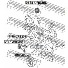 Ролик Натяжной Приводного Ремня Toyota Celica Zzt23# 1999.08-2005.07 [Eu] Febest арт. 0187URS206