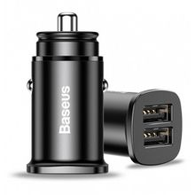 Baseus Автомобильное зарядное устройство Baseus Small Screw Type-C Plastic A+С CLAPIPH5-01 Car Charger Dual QC3.0 30W 2 x USB