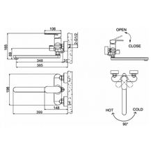 Смеситель для ванны Bravat Opal F6125183CP-02L-RUS