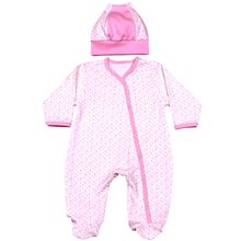 Kiddy bird комбинезон и шапочка розовый звезды