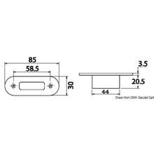 Osculati Watertight courtesy light w white light LED, 13.180.01