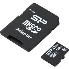 Карта памяти Silicon Power    SP128GBSTXBU1V10SP    microSDXC Memory Card 128Gb UHS-I U1 + microSD--  SD Adapter