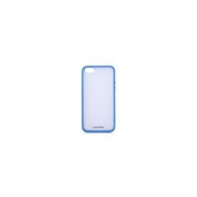 чехол крышка Canyon CNA-I5C01BL для iPhone 5, синий прозрачный + стилус и защитная плёнка