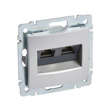 Valena RJ45 STP 10 GIGA 2в Алюминий | код 770273 | Legrand