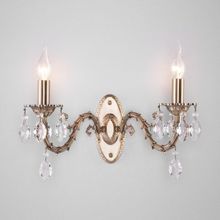 Eurosvet Бра Eurosvet 10102 2 античная бронза прозрачный хрусталь Strotskis ID - 94190