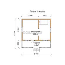 Дом из бруса с мансардой