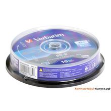 Диск Blu-Ray  VERBATIM BD-R  4x   25 GB  10 Шт  Cake box  (689)