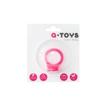 Розовое виброкольцо на пенис A-toys из силикона Розовый