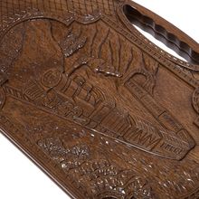 Нарды резные "Паровоз" с ручкой 60