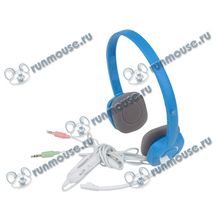 Гарнитура Logitech "H150 Stereo Headset", с регулятором громкости, бело-синий (ret) [103813]