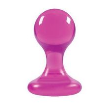 NS Novelties Розовая анальная пробка Luna Balls на присоске - 8,5 см. (розовый)
